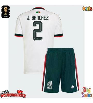 Mexico Jorge Sanchez #2 Replica Away Stadium Kit for Kids World Cup 2026 Short Sleeve (+ pants)